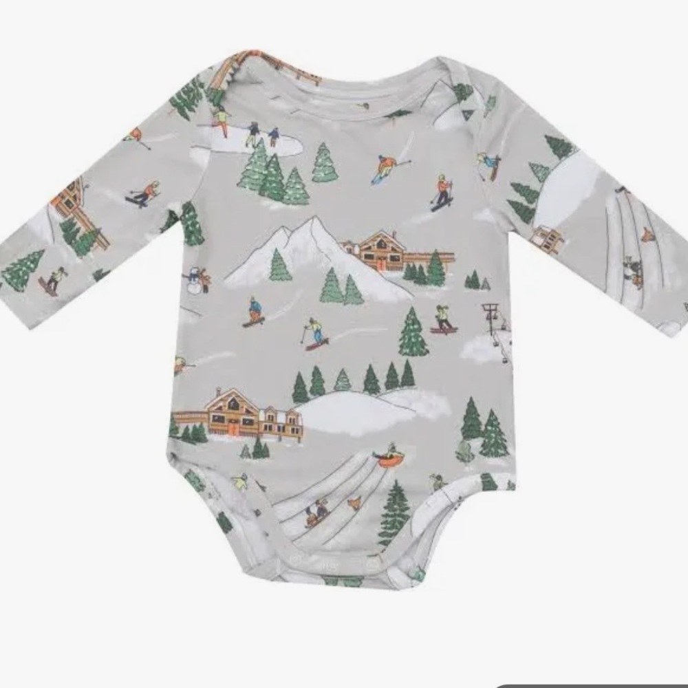 NWT - Angel Dear winter fun skiers bodysuit